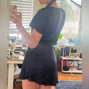 Black Floral Free People Mini Dress